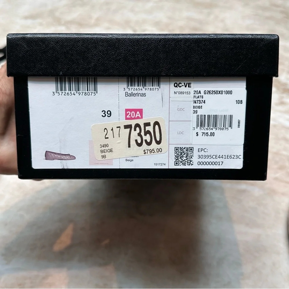 CHANEL Ballet flats Sz.39 Beige/Blush w/Box, shoe bags, docs. - Picture 4 of 16